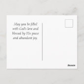 1 Korinther 13:4-8 Liebe ist Patient White Daisies Postkarte (Rückseite)