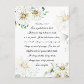 1 Korinther 13:4-8 Liebe ist Patient White Daisies Postkarte (Vorderseite)