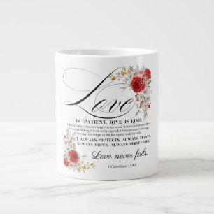 1 Korinther 13:4-8 Liebe ist Patientenbibel Blüte Jumbo-Tasse