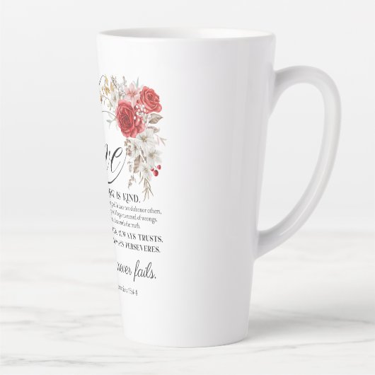 1 Korinther 13:4-8 Liebe ist Patientenbibel Blüte Milchtasse (Rechts)
