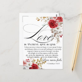 1 Korinther 13:4-8 Liebe ist Patientenbibel Blüte Postkarte