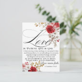 1 Korinther 13:4-8 Liebe ist Patientenbibel Blüte Postkarte (Stehend Vorderseite)