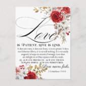 1 Korinther 13:4-8 Liebe ist Patientenbibel Blüte Postkarte (Vorderseite)