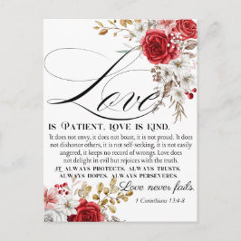 1 Korinther 13:4-8 Liebe ist Patientenbibel Blüte Postkarte