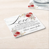 1 Korinther 13:4-8 Liebe ist Patientenbibel Blüte Rechteckiger Pappuntersetzer (angewinkelt)