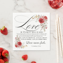 1 Korinther 13:4-8 Liebe ist Patientenbibel Blüte Serviette
