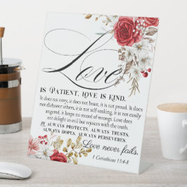 1 Korinther 13:4-8 Liebe ist Patientenbibel Blüte Sockelschild