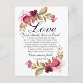 1 Korinther 13:4-8 Liebe ist Patientenblütenbibel Postkarte (Vorderseite)