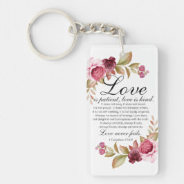 1 Korinther 13:4-8 Liebe ist Patientenblütenbibel Schlüsselanhänger