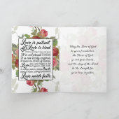 1 Korinther 13:4-8 Liebe ist Patientenhochzeit Karte (Innenseite)