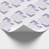 1 Korinther 13:4-8 Liebe Patienten Lila Geschenkpapier (Ecke)