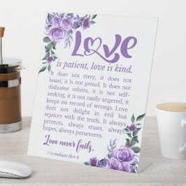 1 Korinther 13:4-8 Liebe Patienten Lila Sockelschild
