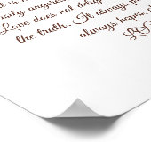 1 Korinther 13:4-8 Liebe Patienten Rote Rosen Poster (Ecke)