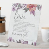 1 Korinther 13:4-8 Liebe Versage nie Blumen Sockelschild (In Situ)
