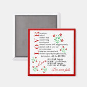 1 Korinther 13 4-8 | Liebe Versage nie Magnet (Vorderseite/Rückseite)