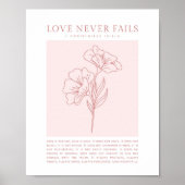 1 Korinther 13:4-8 Liebe Versage nie Poster (Vorne)