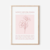 1 Korinther 13:4-8 Liebe Versage nie Poster