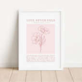 1 Korinther 13:4-8 Liebe Versage nie Poster