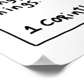 1 Korinther 13 4-8 Poster (Ecke)