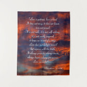 1 Korinther 13; 4-8a | inspirierend Wandteppich (Vorderseite)