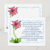1 Korinther 13:4-8a Liebe ist Postkarte (Vorne/Hinten)