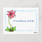 1 Korinther 13:4-8a Liebe ist Postkarte (Rückseite)
