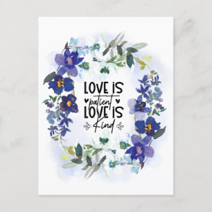 1. Korinther 13,4 Liebe ist geduldig Bibelvers Postkarte