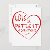 1 Korinther 13:4 Liebe ist geduldig Postkarte (Vorne/Hinten)