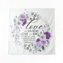 1. Korinther 13:4 Liebe ist geduldig Violett flora