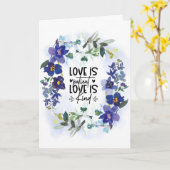 1 Korinther 13:4 Liebe ist Patient Bibel Verse Karte (Gelbe Blume)