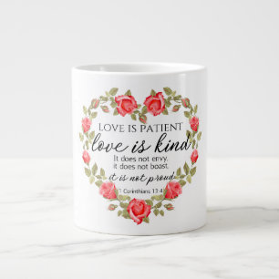 1 Korinther 13:4 Liebe ist Patient Jumbo-Tasse