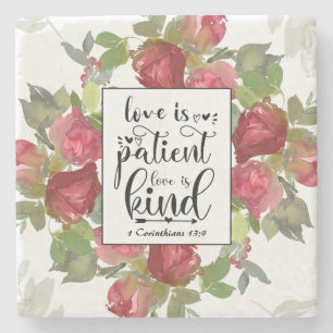 1 Korinther 13:4 Liebe ist Patient Liebe ist Kind Steinuntersetzer