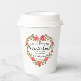 1 Korinther 13:4 Liebe ist Patient Pappbecher