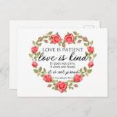 1 Korinther 13:4 Liebe ist Patient Postkarte (Vorne/Hinten)