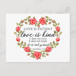 1 Korinther 13:4 Liebe ist Patient Postkarte