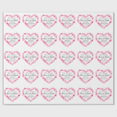 1 Korinther 13:4 Liebe ist Patient rosa Herzen Geschenkpapier (Flach)