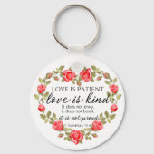 1 Korinther 13:4 Liebe ist Patient Schlüsselanhänger (Vorderseite)