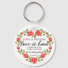 1 Korinther 13:4 Liebe ist Patient Schlüsselanhänger