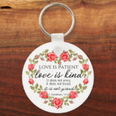 1 Korinther 13:4 Liebe ist Patient Schlüsselanhänger (Vorderseite)