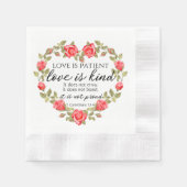 1 Korinther 13:4 Liebe ist Patient Serviette (Vorderseite)