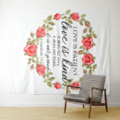 1 Korinther 13:4 Liebe ist Patient Wandteppich (Beispiel (Horizontal))