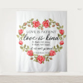 1 Korinther 13:4 Liebe ist Patient Wandteppich (Vorderseite)