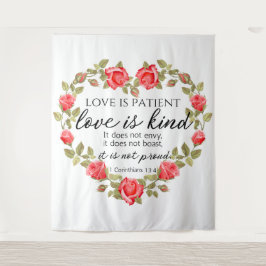 1 Korinther 13:4 Liebe ist Patient Wandteppich