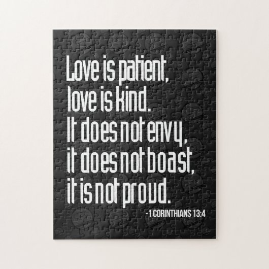 1 Korinther-13:4 Puzzlespiel Puzzle (Vertikal)