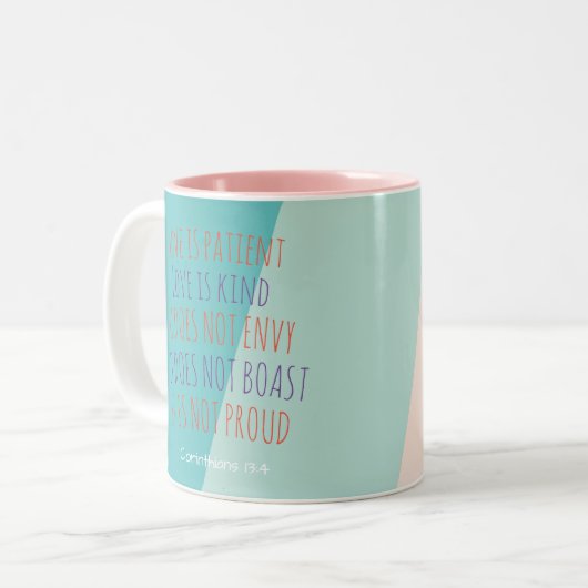 1 Korinther 13:4 * Tasse * Liebe ist Patient * (Vorderseite Links)