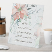 1 Korinther 13:7-8 Liebe Versage nie Christlich Sockelschild (In Situ)