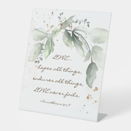 1 Korinther 13:7-8 Liebe Versage nie Grünflächen Sockelschild