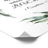 1 Korinther 13:7-8 Liebe Versage nie Weißer Orchid Poster (Ecke)