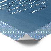 1. Korinther 13,7 Die Liebe erträgt alles Poster (Ecke)