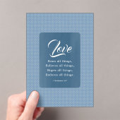 1 Korinther 13:7 Liebe Bären alles Acryleinladungen (Insitu (Handheld))